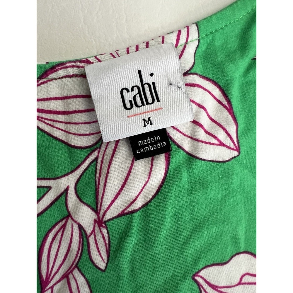 Cabi The Weekend Dress Green Floral Midi/Maxi Dress Size M Boho Poppy Casual - Picture 3 of 8